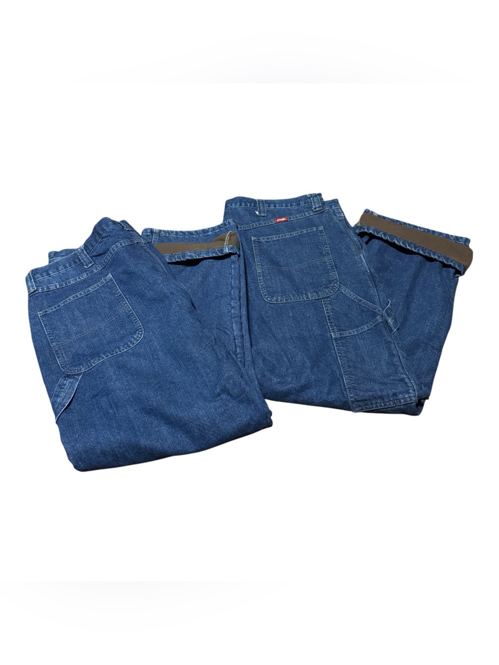 Wrangler Lined Carpenter Denim Jeans 42x30 Workwear Blue Jeans Men’s Fleece Lot
